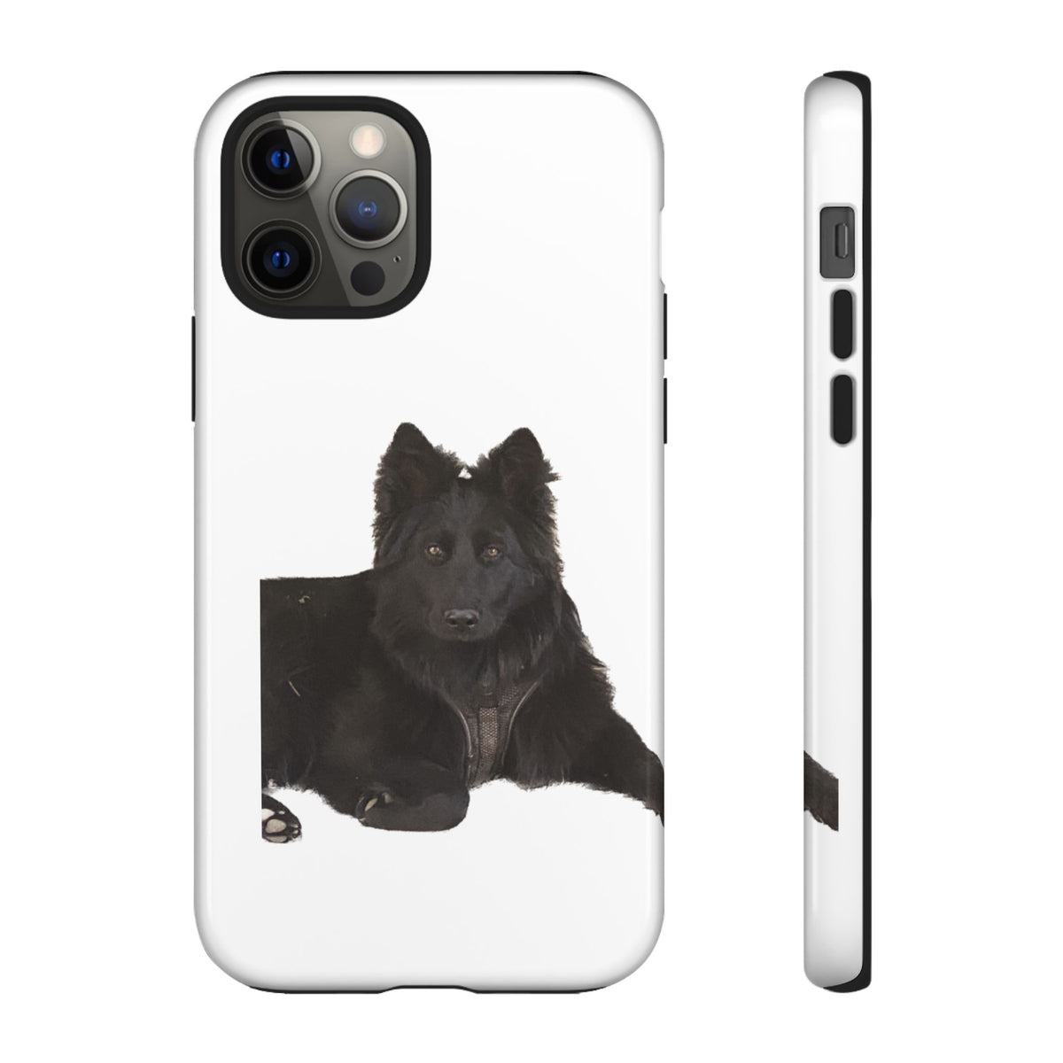 Black German Shepherd Phone Case — Realistic Dog Portrait Protective Case