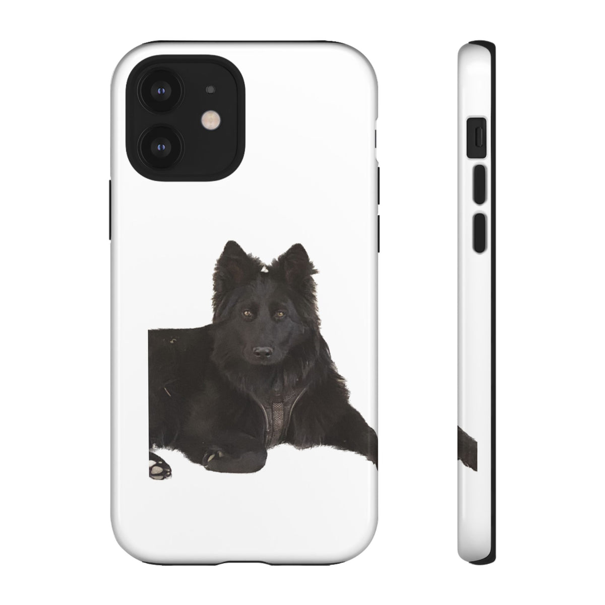 Black German Shepherd Phone Case — Realistic Dog Portrait Protective Case