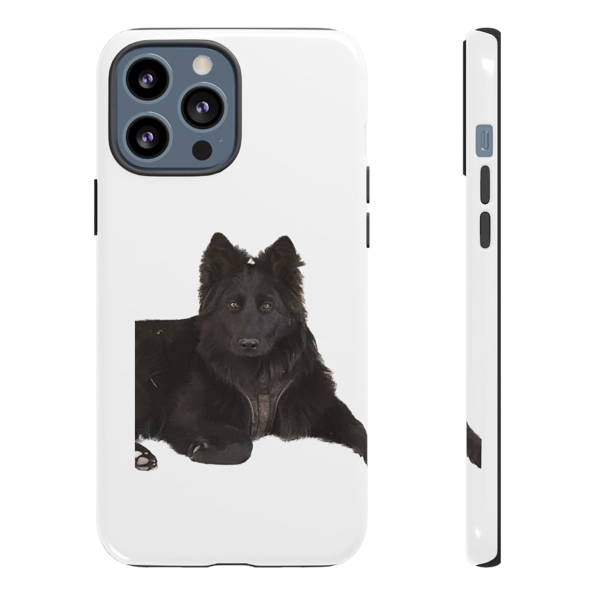Black German Shepherd Phone Case — Realistic Dog Portrait Protective Case