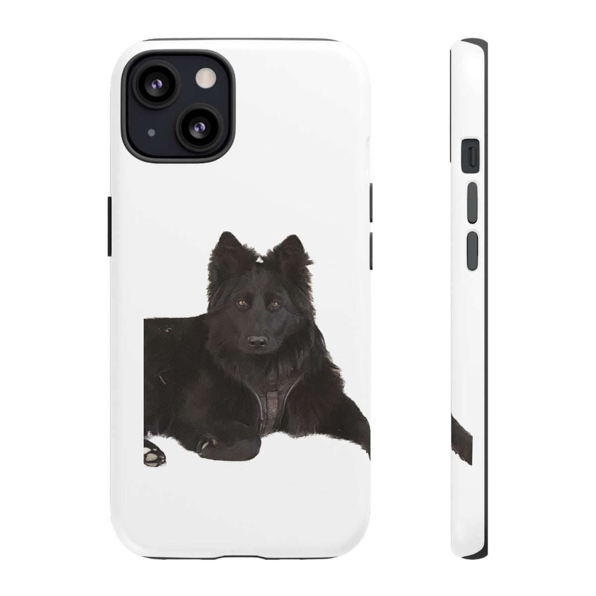 Black German Shepherd Phone Case — Realistic Dog Portrait Protective Case