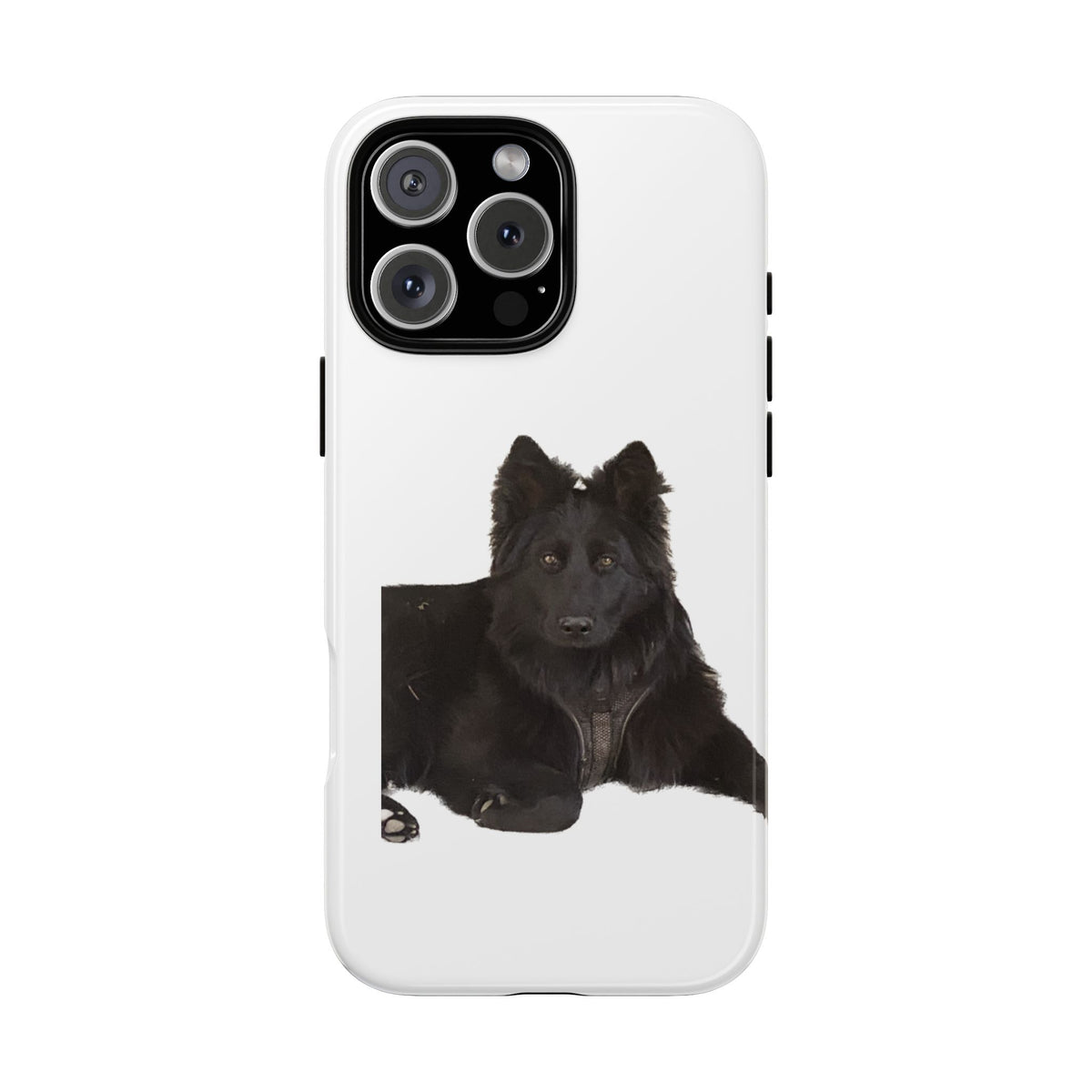 Black German Shepherd Phone Case — Realistic Dog Portrait Protective Case