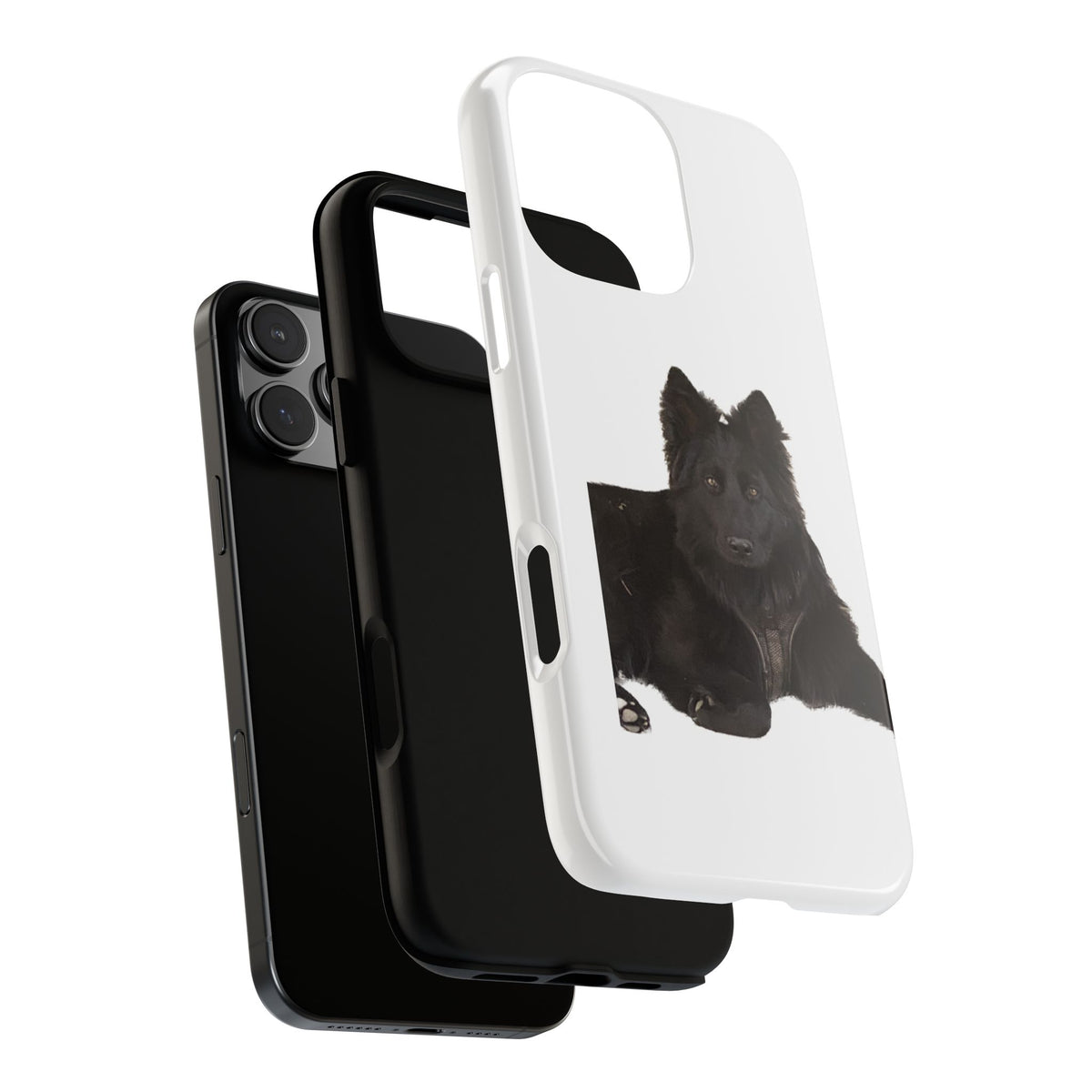 Black German Shepherd Phone Case — Realistic Dog Portrait Protective Case