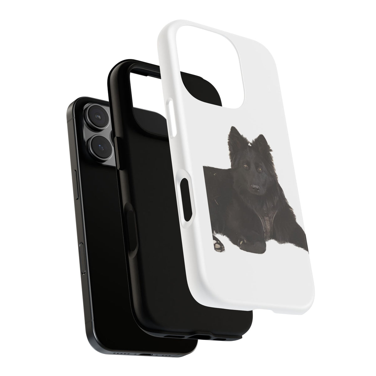 Black German Shepherd Phone Case — Realistic Dog Portrait Protective Case