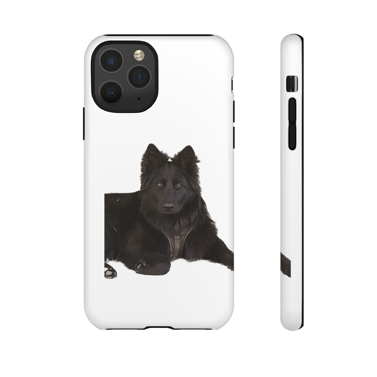 Black German Shepherd Phone Case — Realistic Dog Portrait Protective Case
