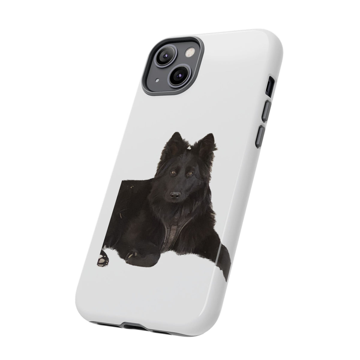 Black German Shepherd Phone Case — Realistic Dog Portrait Protective Case