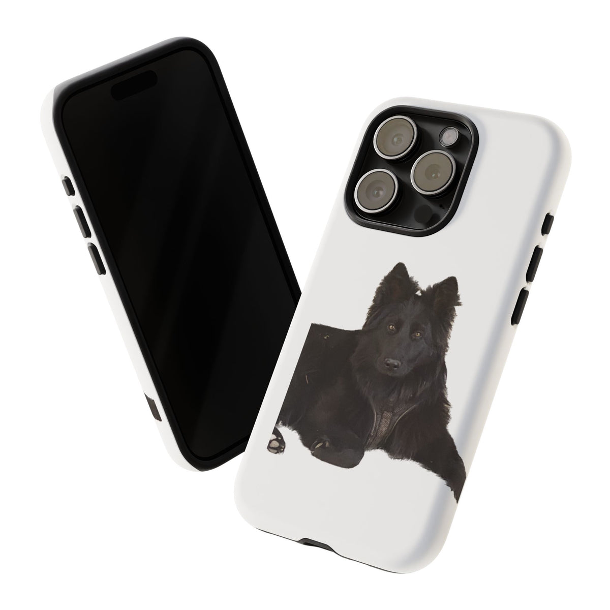 Black German Shepherd Phone Case — Realistic Dog Portrait Protective Case