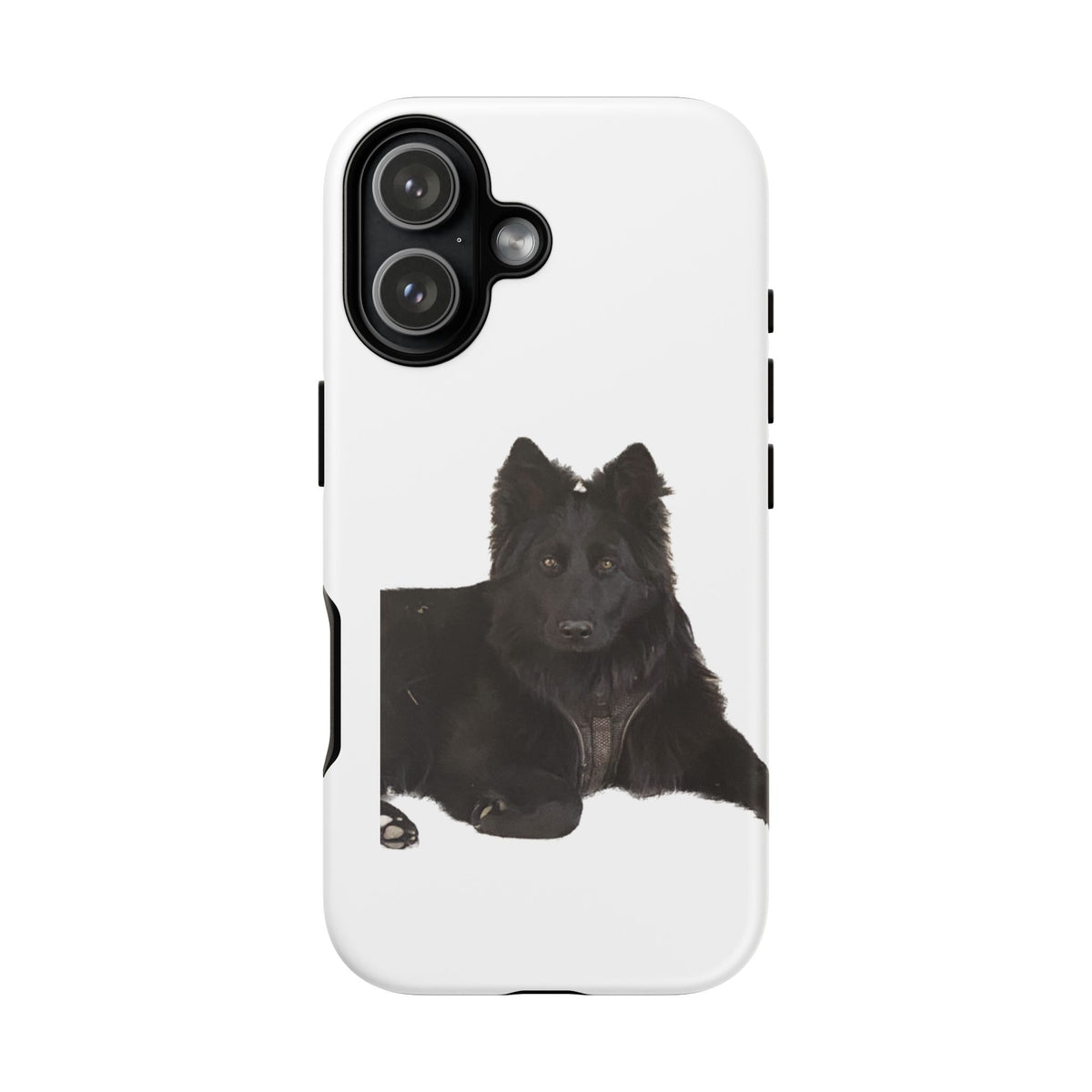 Black German Shepherd Phone Case — Realistic Dog Portrait Protective Case