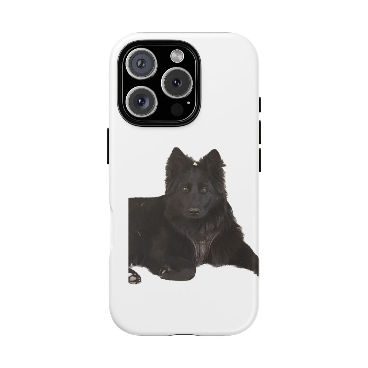 Black German Shepherd Phone Case — Realistic Dog Portrait Protective Case