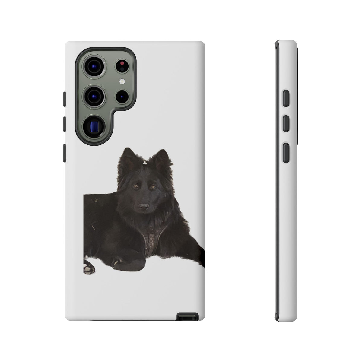 Black German Shepherd Phone Case — Realistic Dog Portrait Protective Case