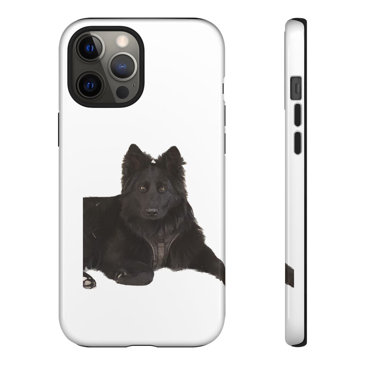 Black German Shepherd Phone Case — Realistic Dog Portrait Protective Case
