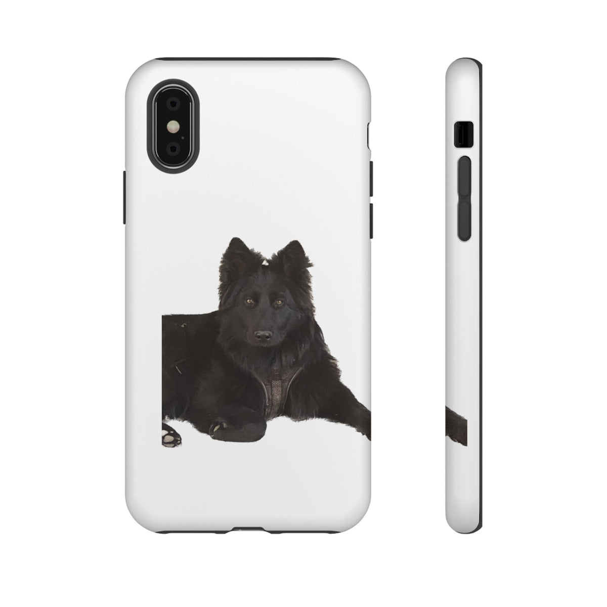 Black German Shepherd Phone Case — Realistic Dog Portrait Protective Case
