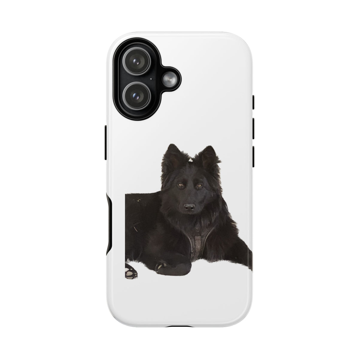Black German Shepherd Phone Case — Realistic Dog Portrait Protective Case