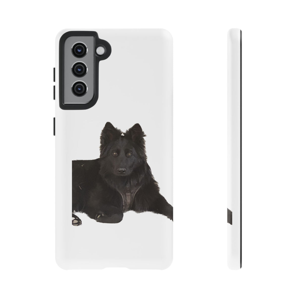 Black German Shepherd Phone Case — Realistic Dog Portrait Protective Case