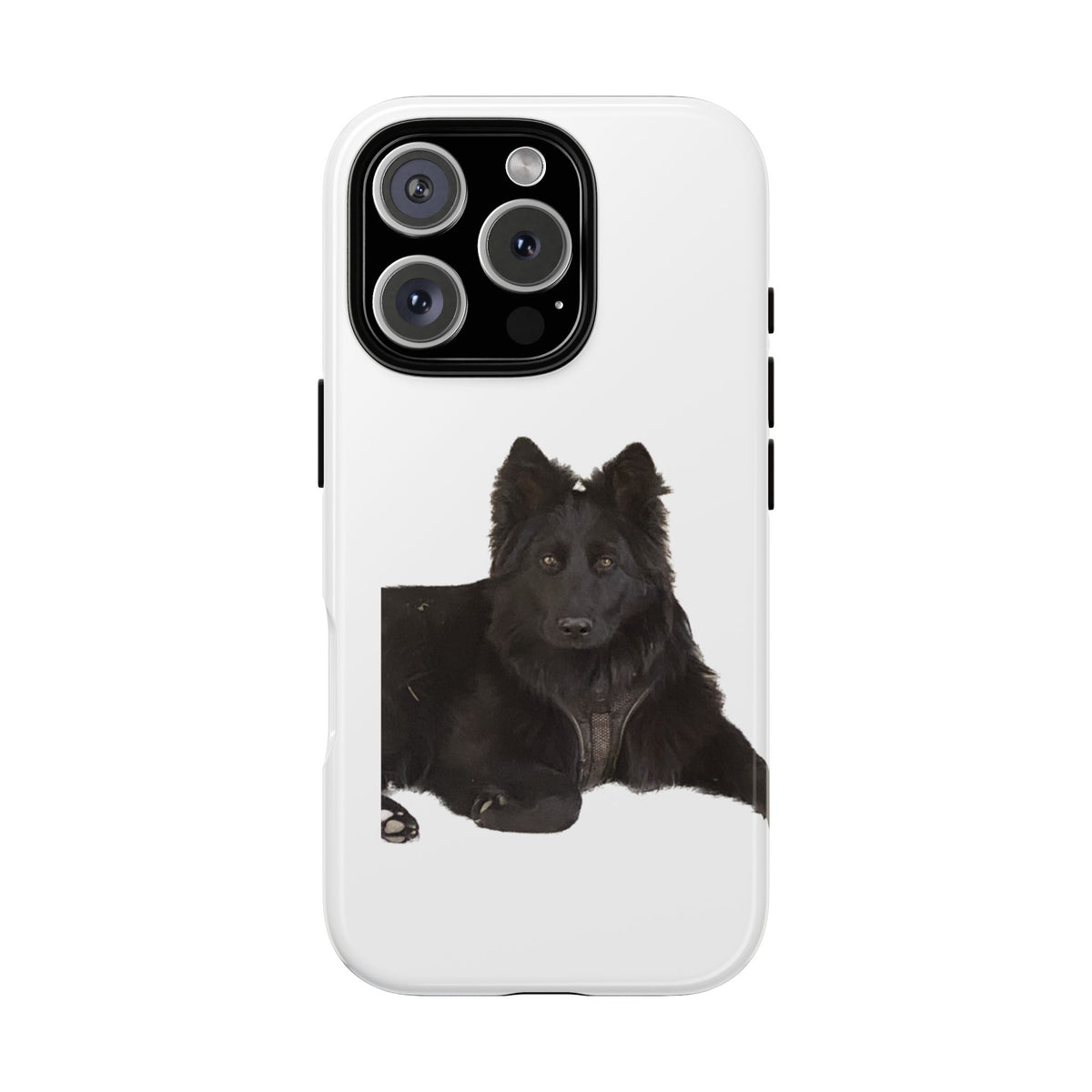 Black German Shepherd Phone Case — Realistic Dog Portrait Protective Case