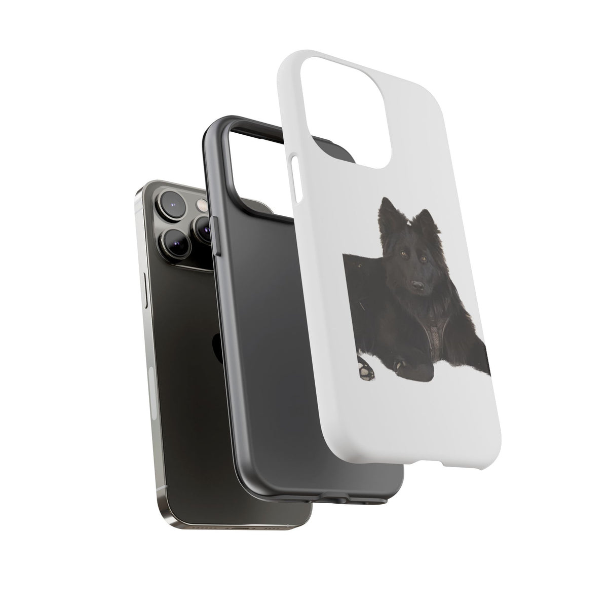 Black German Shepherd Phone Case — Realistic Dog Portrait Protective Case