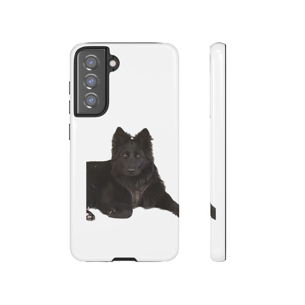 Black German Shepherd Phone Case — Realistic Dog Portrait Protective Case