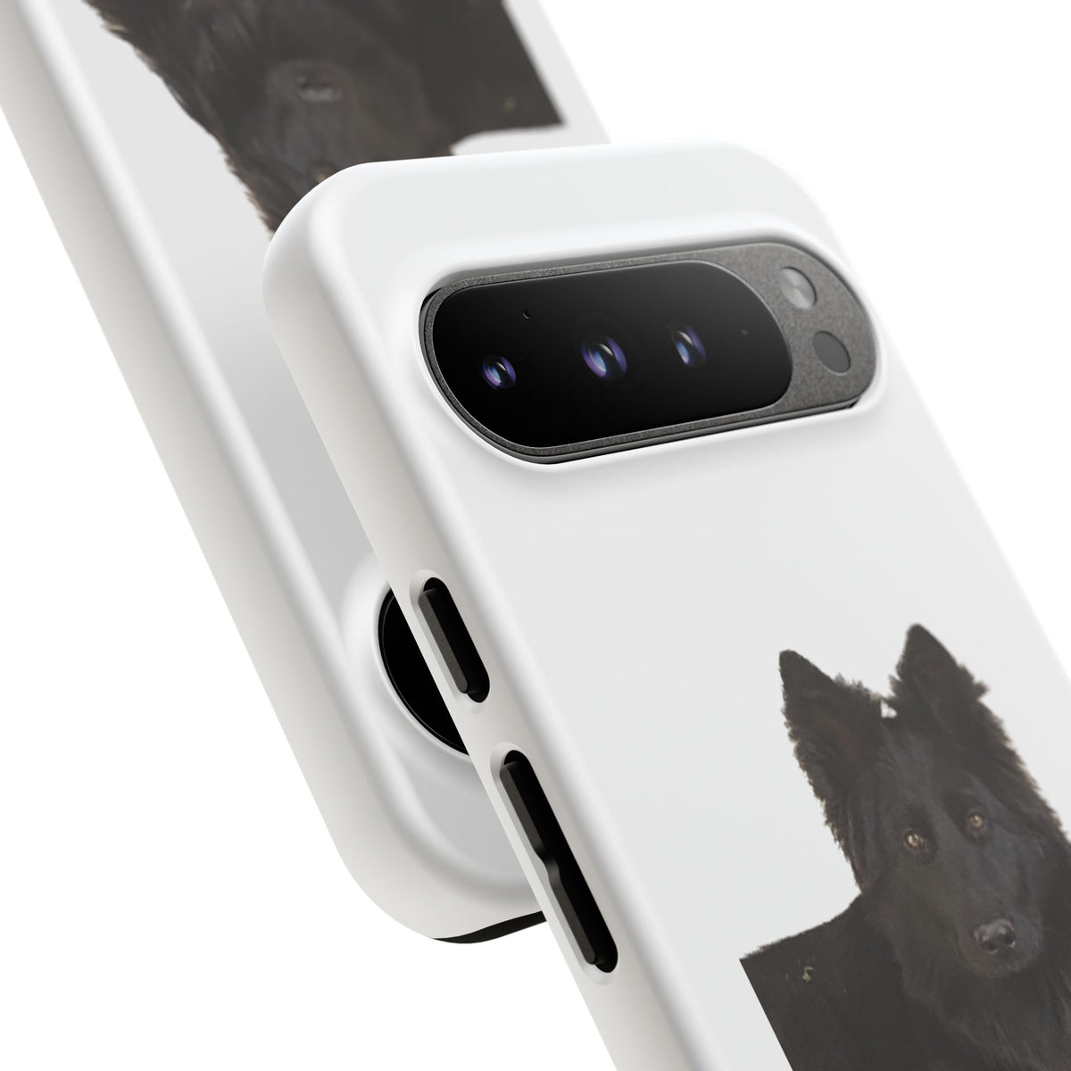 Black German Shepherd Phone Case — Realistic Dog Portrait Protective Case