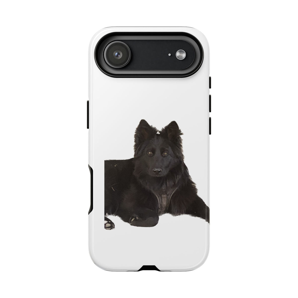Black German Shepherd Phone Case — Realistic Dog Portrait Protective Case