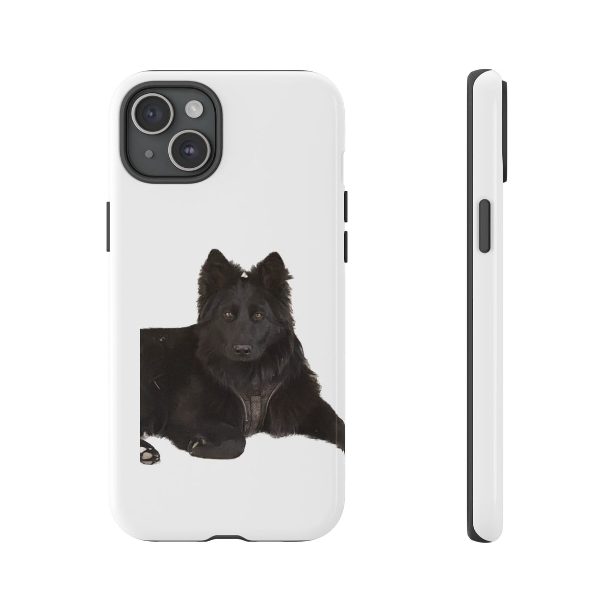 Black German Shepherd Phone Case — Realistic Dog Portrait Protective Case