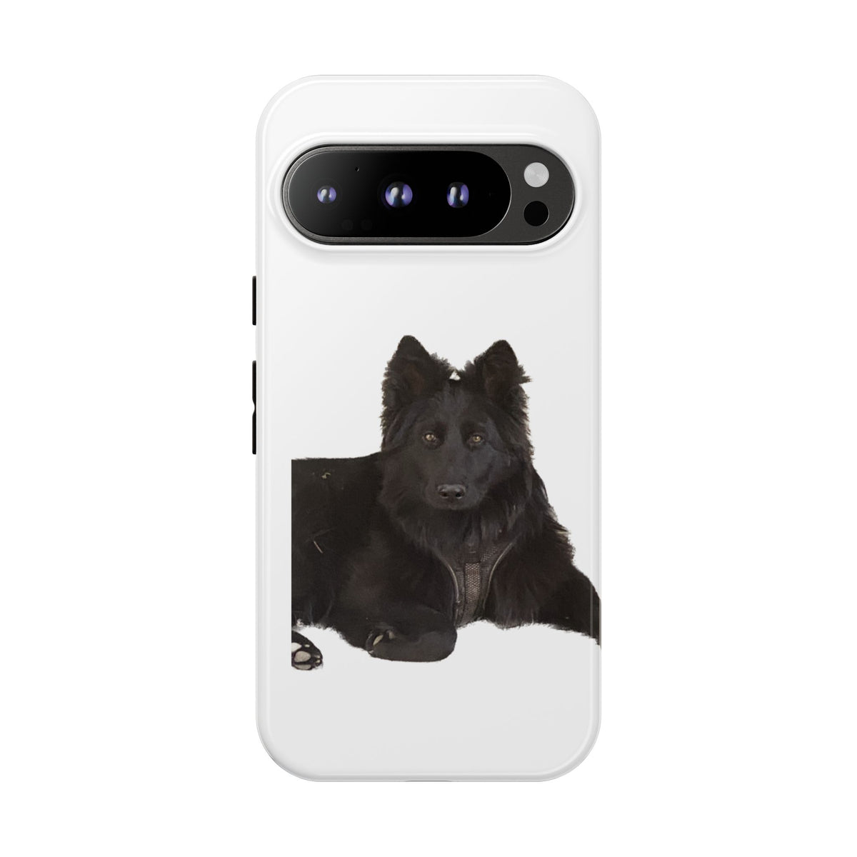 Black German Shepherd Phone Case — Realistic Dog Portrait Protective Case