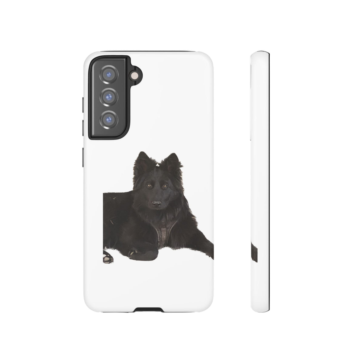 Black German Shepherd Phone Case — Realistic Dog Portrait Protective Case