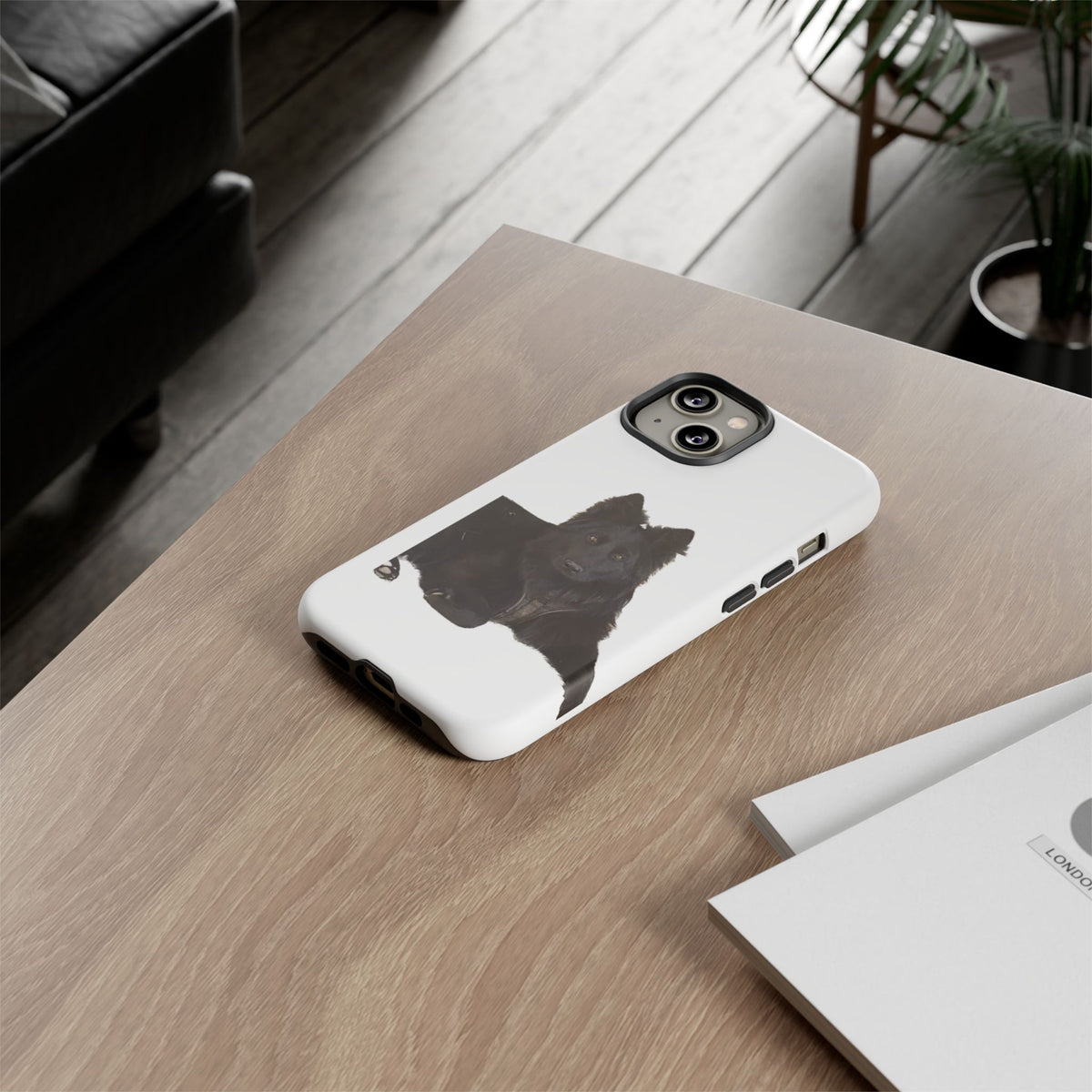 Black German Shepherd Phone Case — Realistic Dog Portrait Protective Case