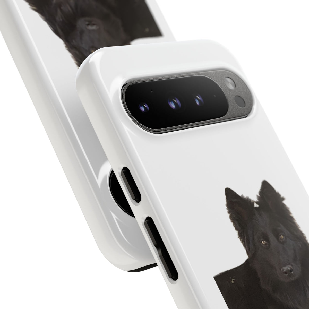 Black German Shepherd Phone Case — Realistic Dog Portrait Protective Case