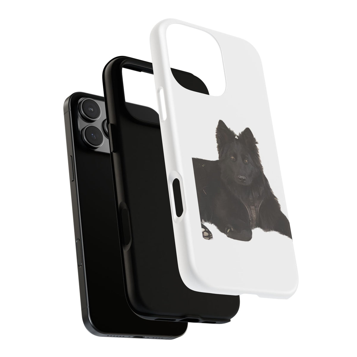 Black German Shepherd Phone Case — Realistic Dog Portrait Protective Case