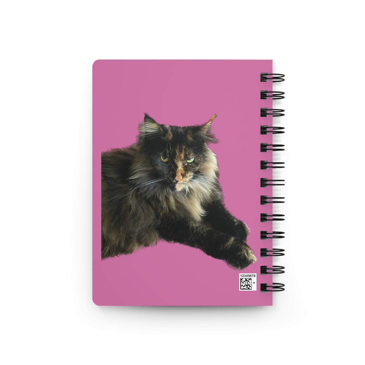 Pink Cat Spiral Notebook — "Ink and Intention" Cute Cat Journal for Cat Lovers, Gifts & Daily Notes