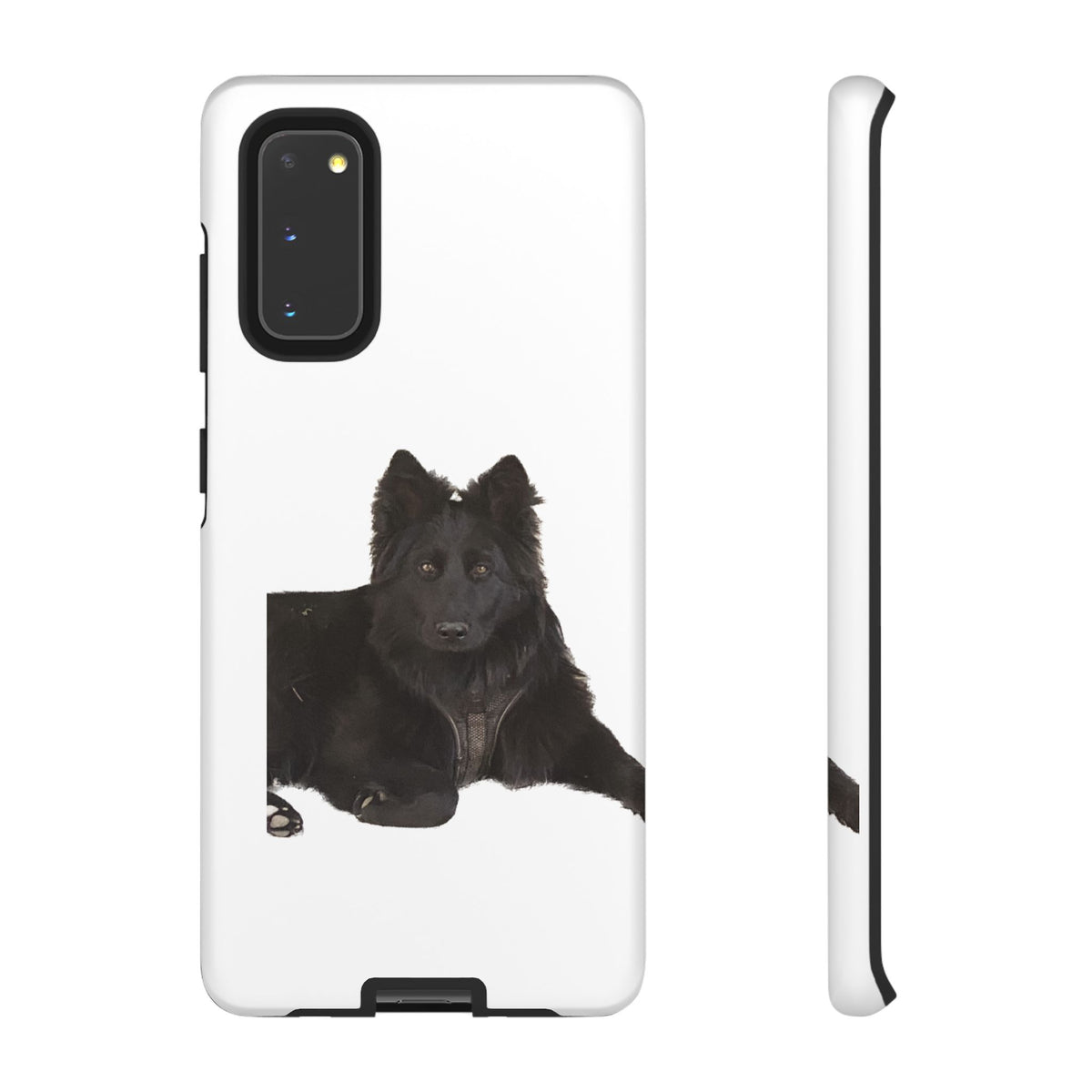 Black German Shepherd Phone Case — Realistic Dog Portrait Protective Case