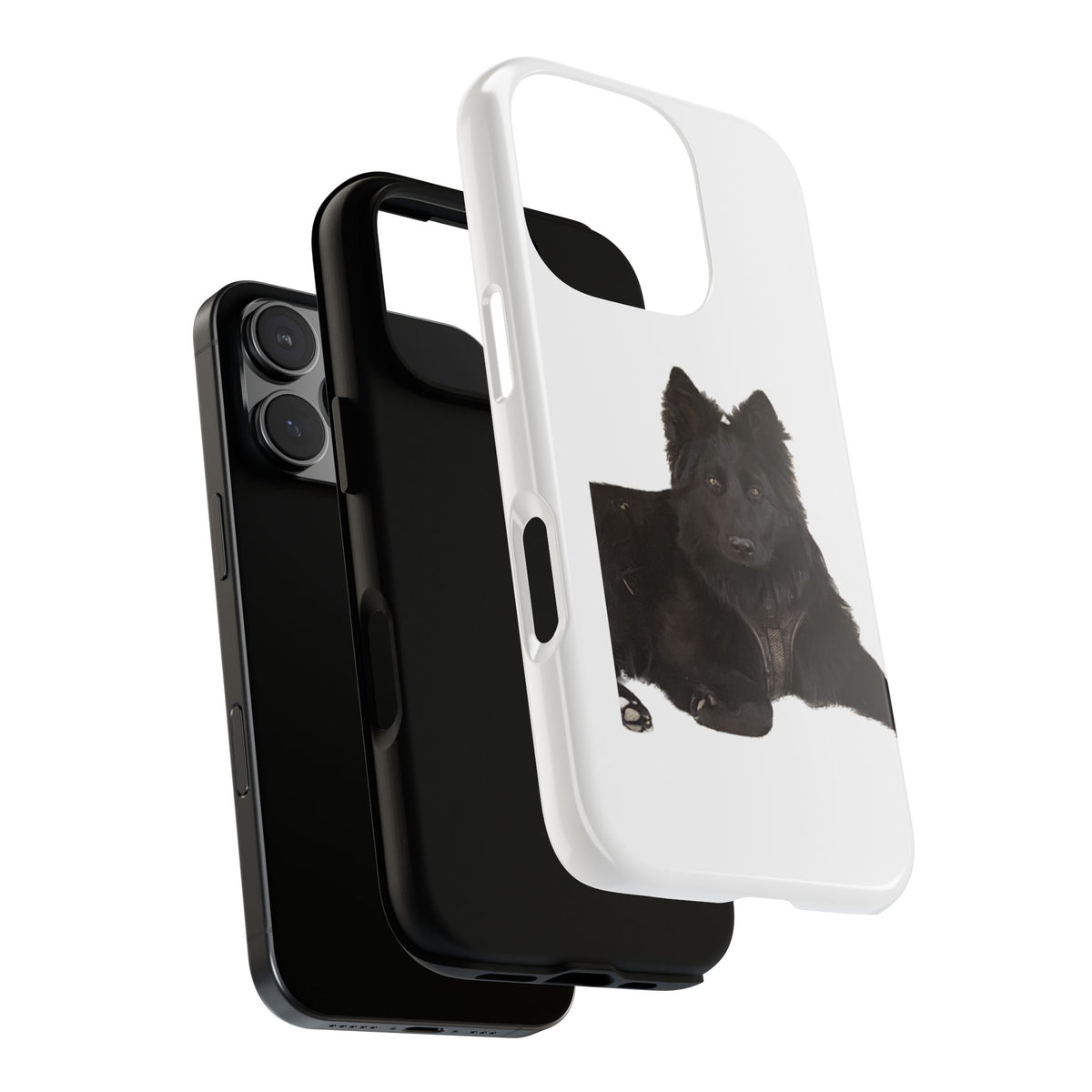 Black German Shepherd Phone Case — Realistic Dog Portrait Protective Case