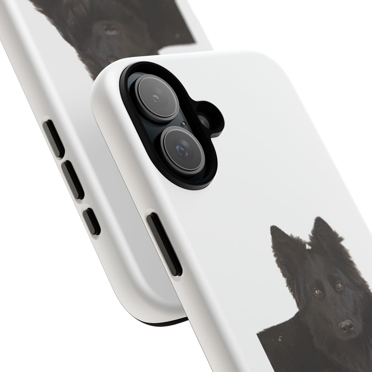 Black German Shepherd Phone Case — Realistic Dog Portrait Protective Case