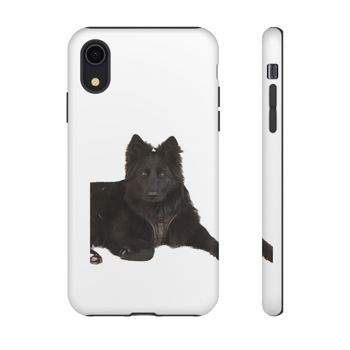 Black German Shepherd Phone Case — Realistic Dog Portrait Protective Case