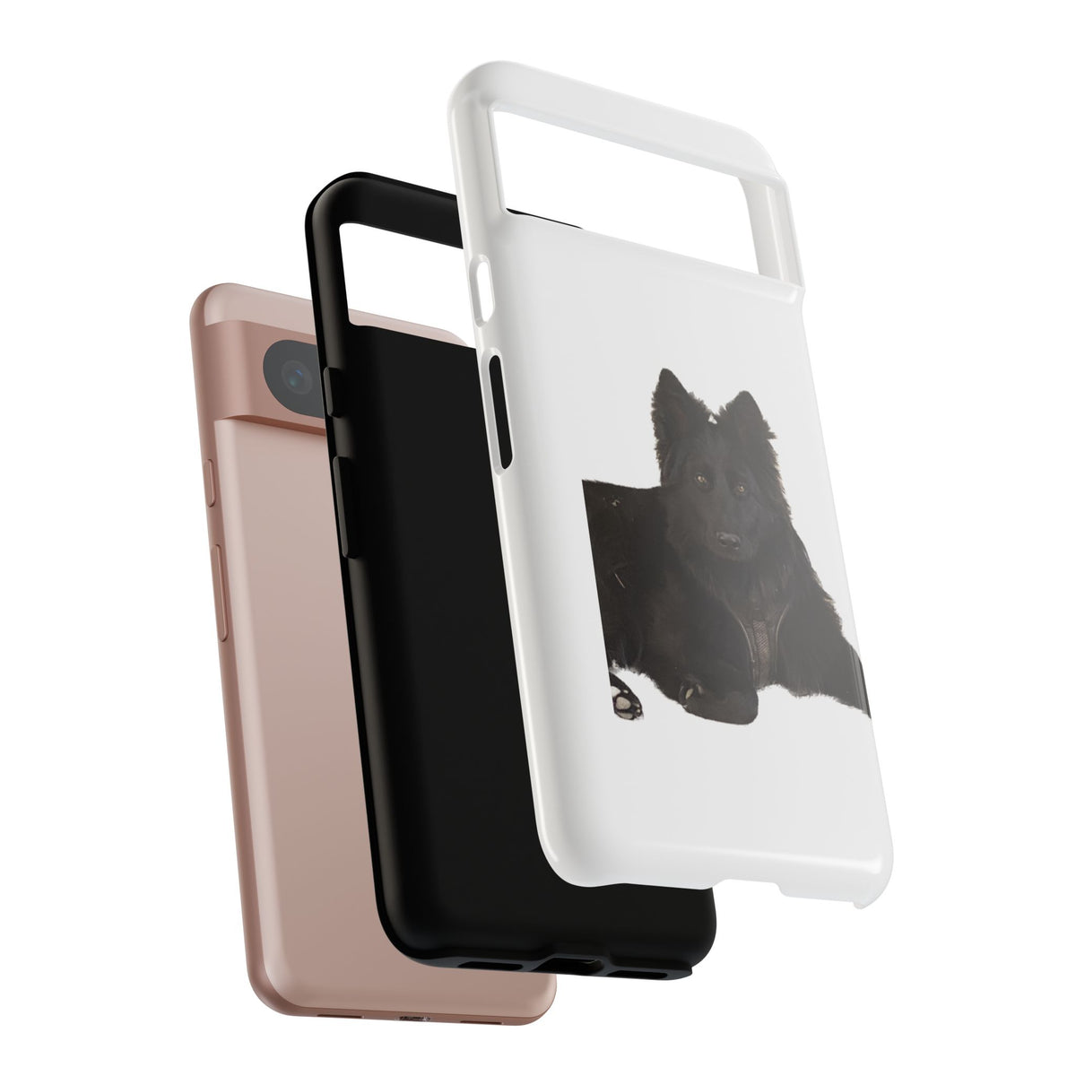 Black German Shepherd Phone Case — Realistic Dog Portrait Protective Case