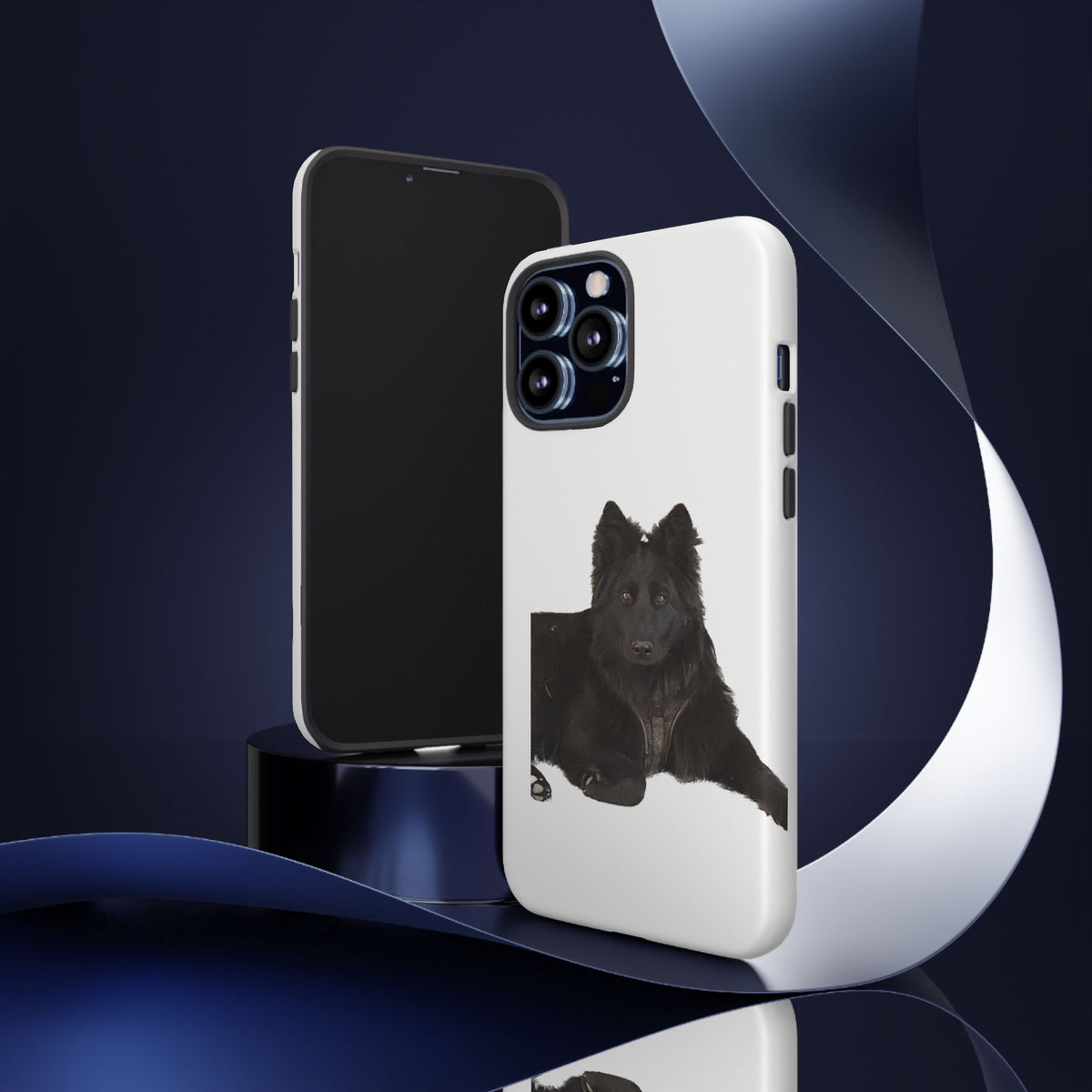 Black German Shepherd Phone Case — Realistic Dog Portrait Protective Case
