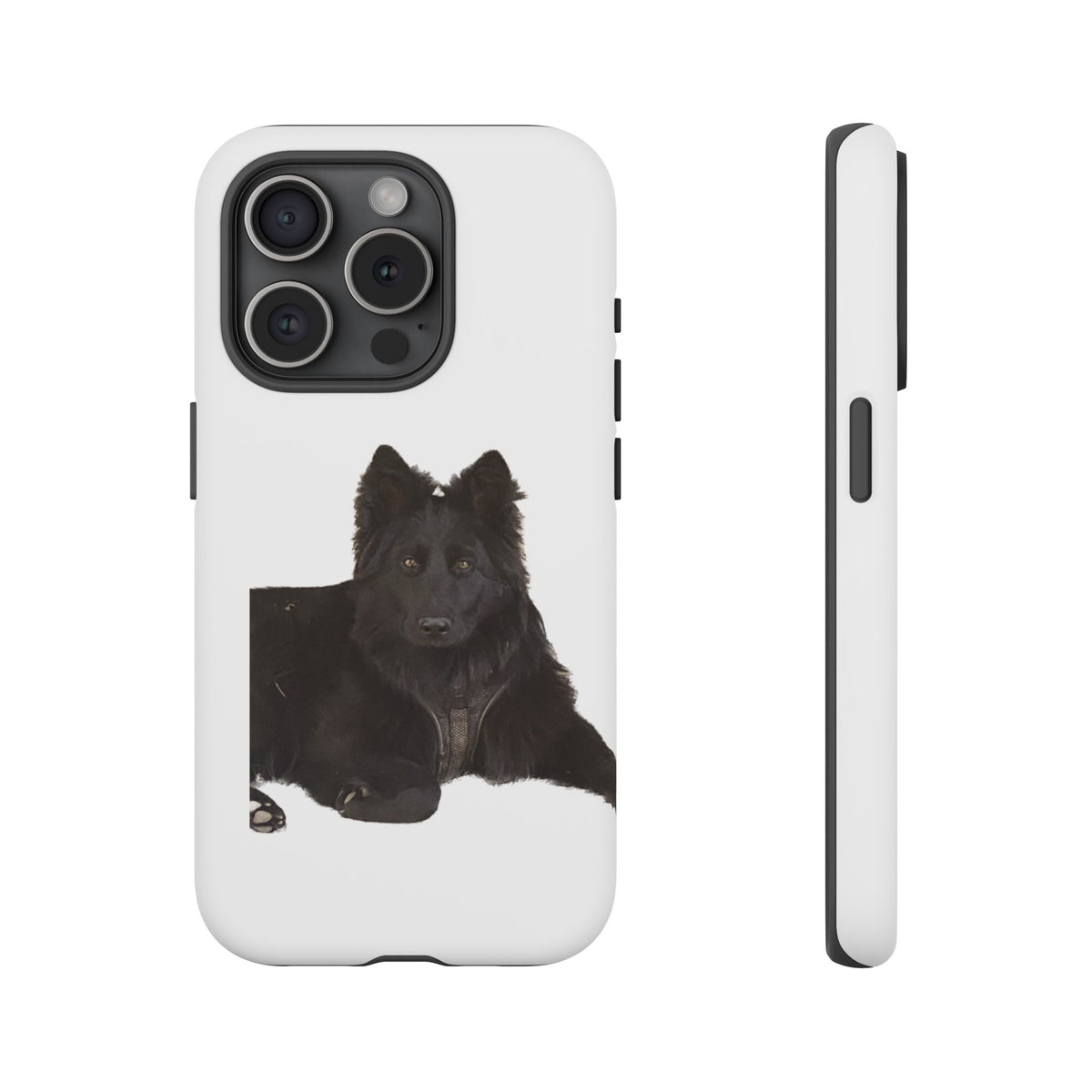 Black German Shepherd Phone Case — Realistic Dog Portrait Protective Case