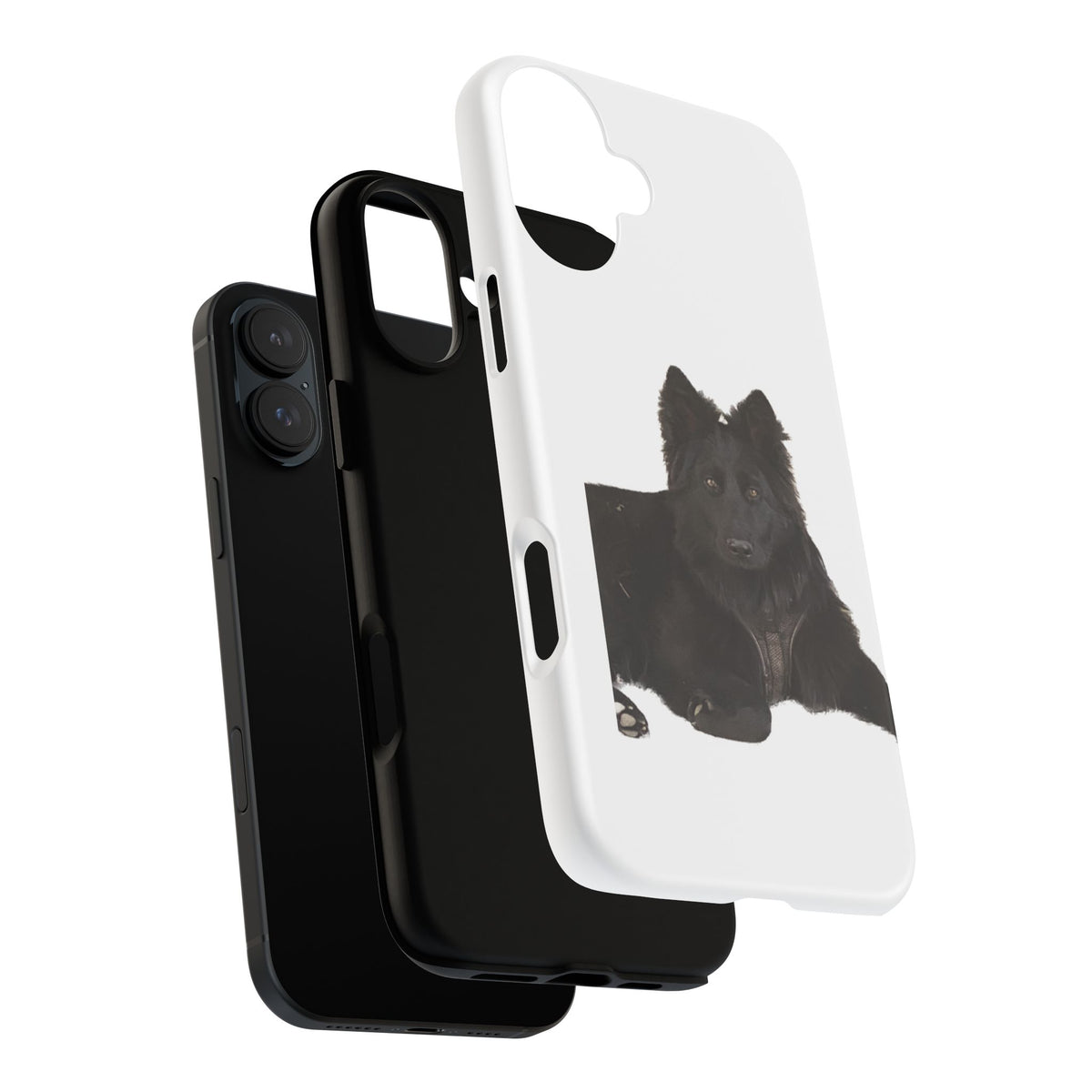 Black German Shepherd Phone Case — Realistic Dog Portrait Protective Case