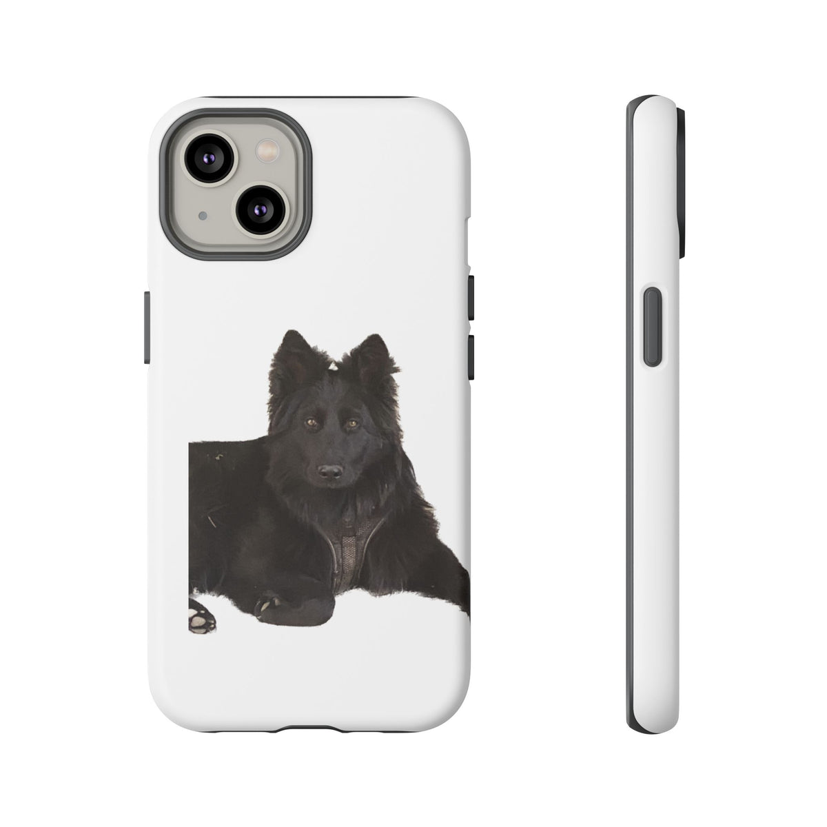 Black German Shepherd Phone Case — Realistic Dog Portrait Protective Case