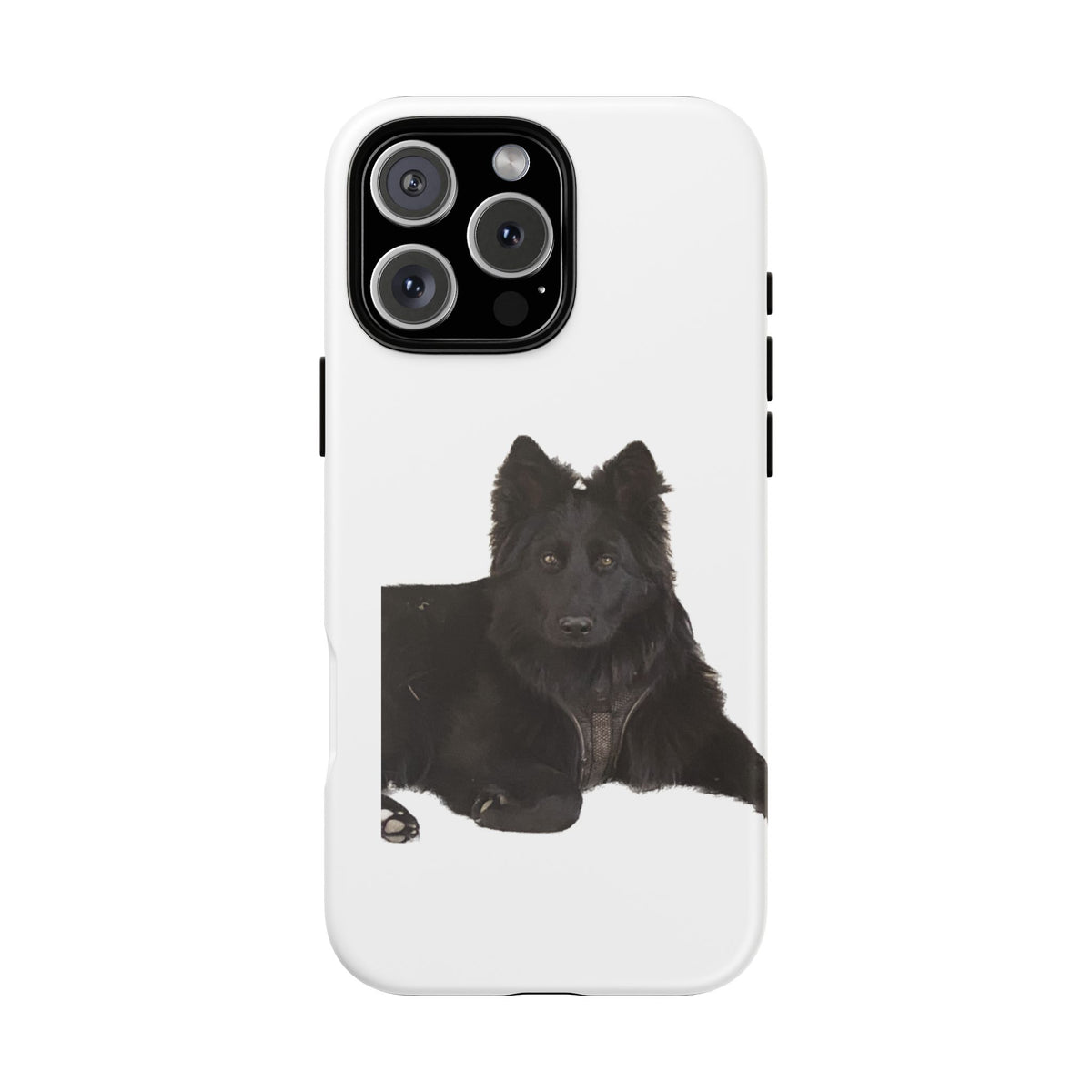 Black German Shepherd Phone Case — Realistic Dog Portrait Protective Case