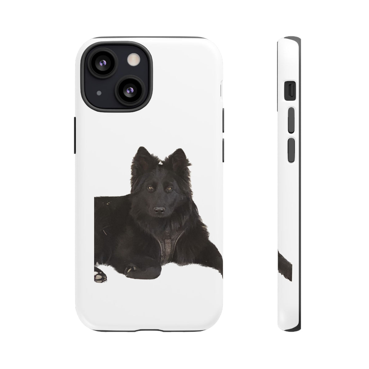Black German Shepherd Phone Case — Realistic Dog Portrait Protective Case