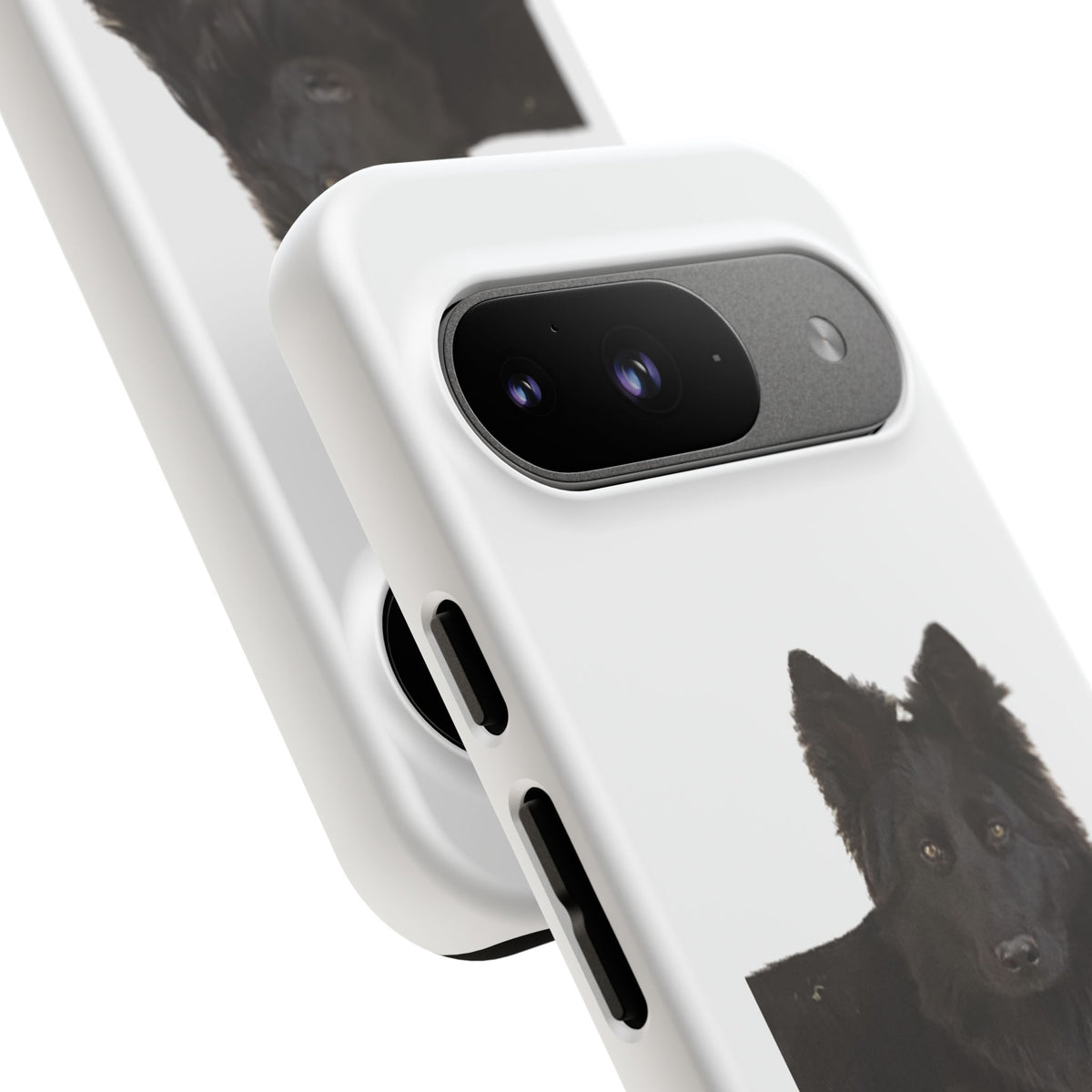 Black German Shepherd Phone Case — Realistic Dog Portrait Protective Case