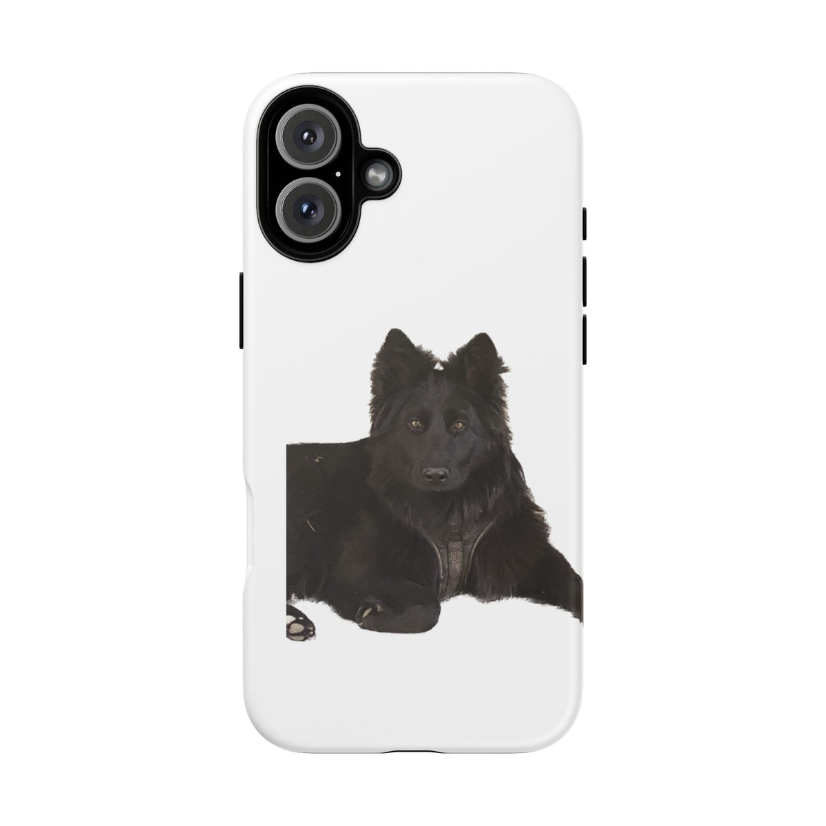 Black German Shepherd Phone Case — Realistic Dog Portrait Protective Case