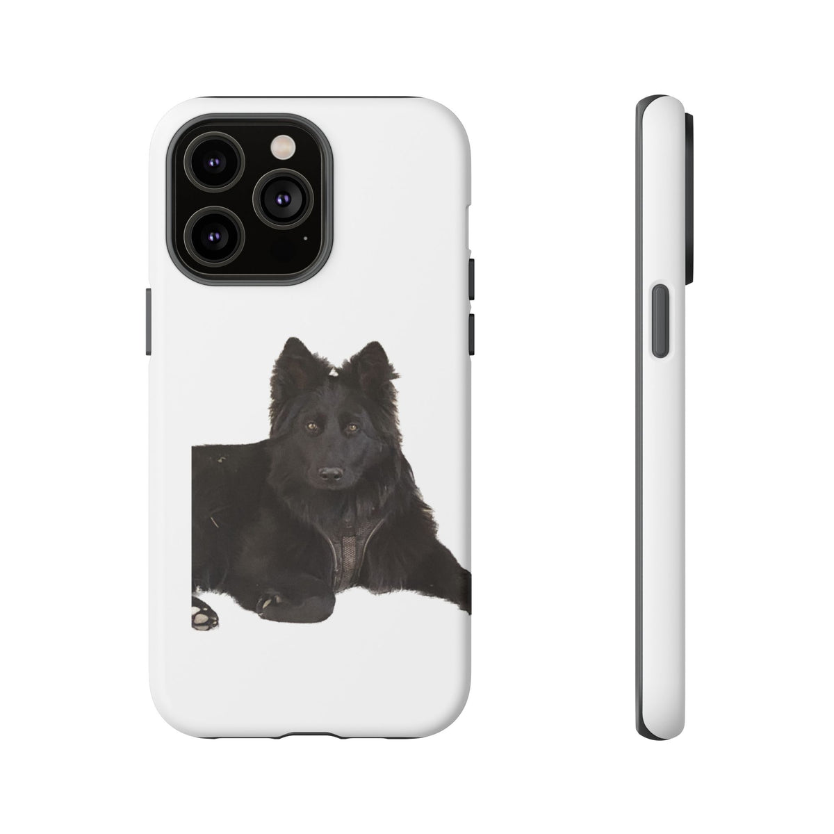 Black German Shepherd Phone Case — Realistic Dog Portrait Protective Case