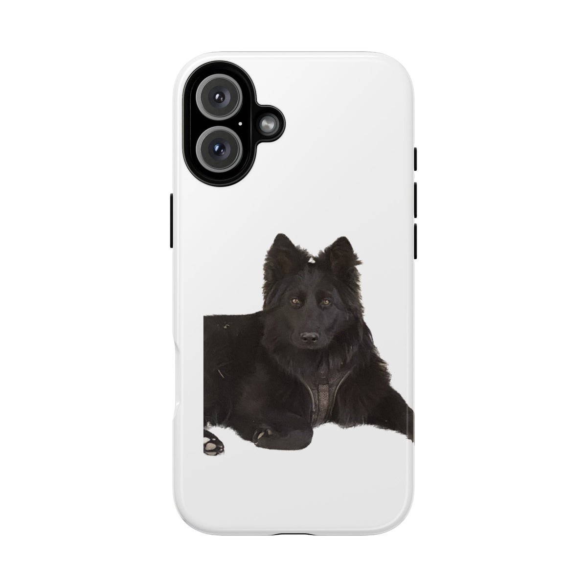 Black German Shepherd Phone Case — Realistic Dog Portrait Protective Case