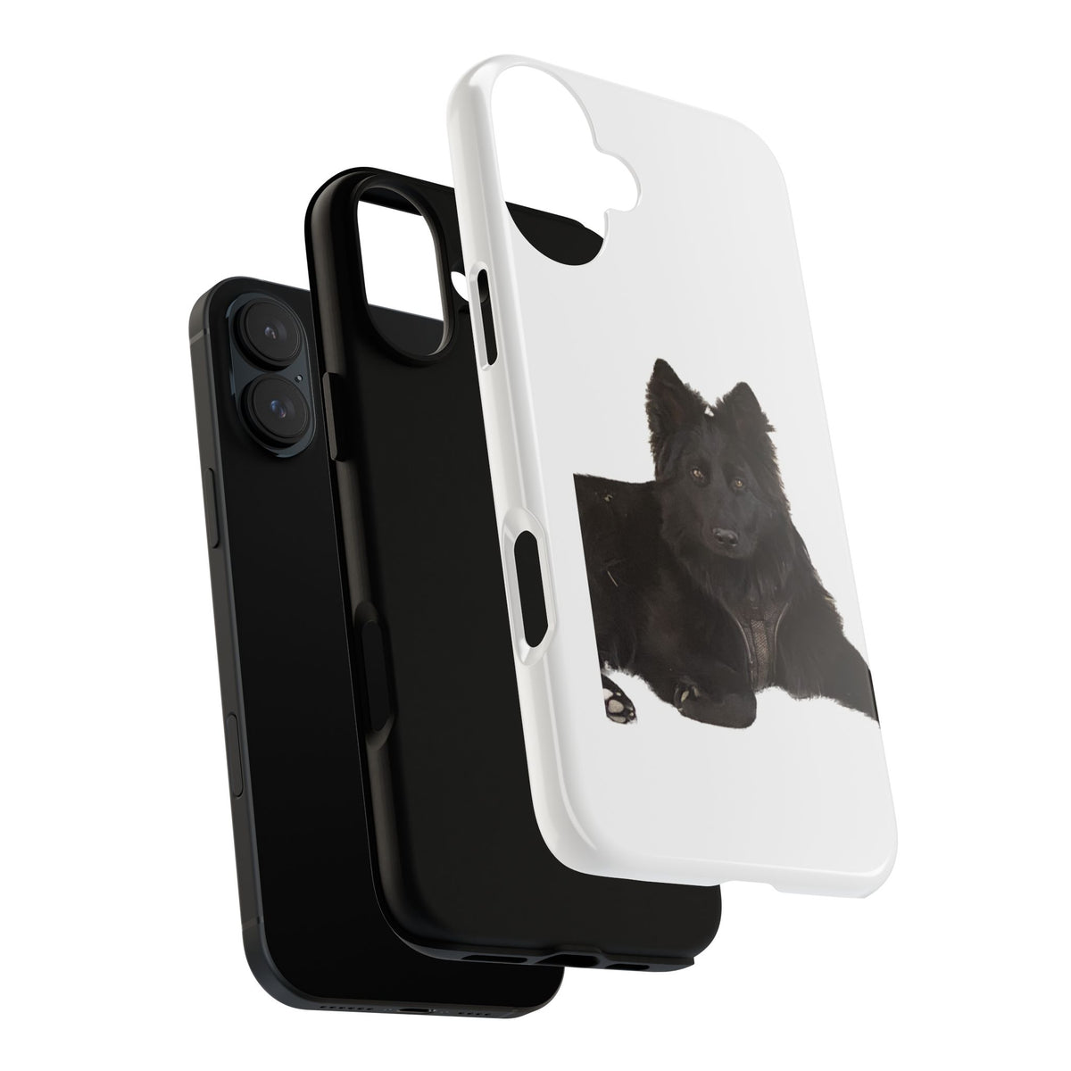 Black German Shepherd Phone Case — Realistic Dog Portrait Protective Case