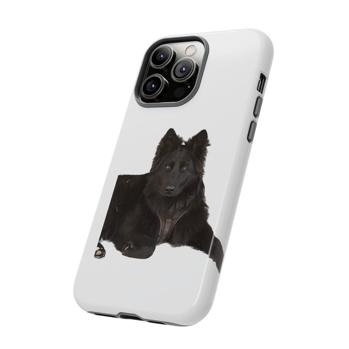 Black German Shepherd Phone Case — Realistic Dog Portrait Protective Case
