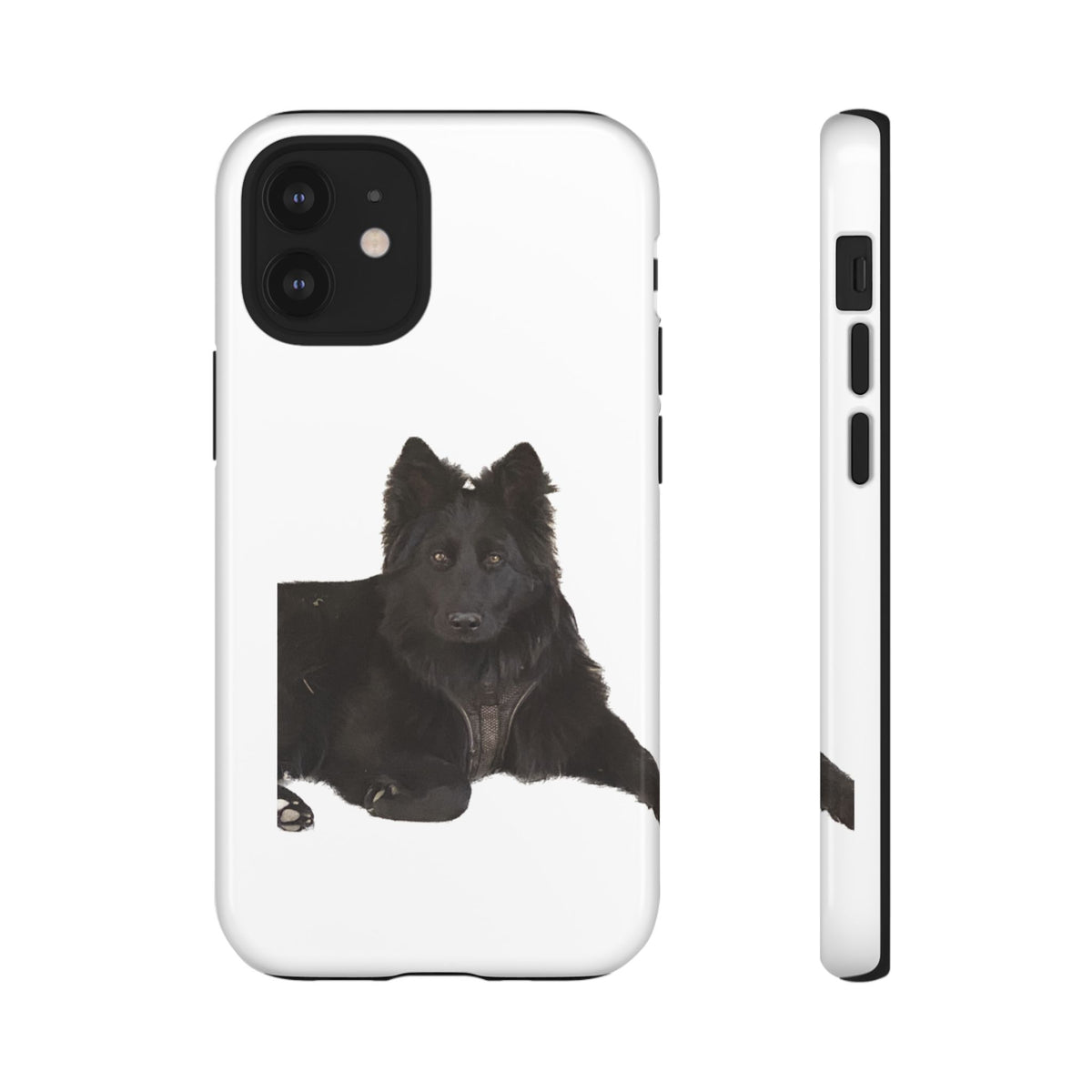 Black German Shepherd Phone Case — Realistic Dog Portrait Protective Case