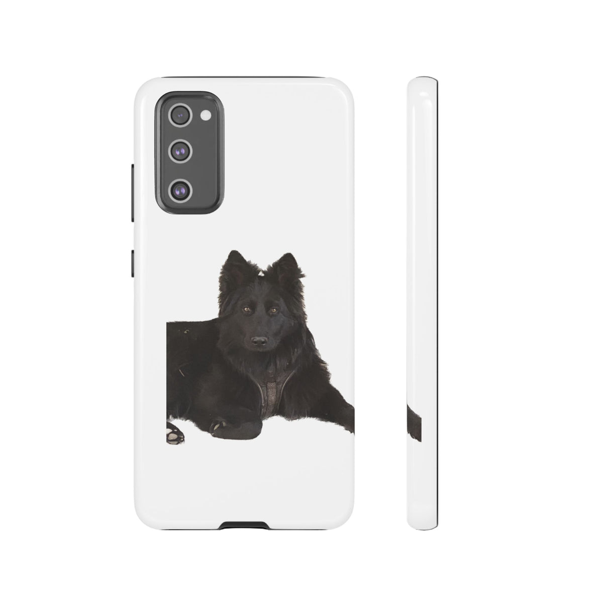 Black German Shepherd Phone Case — Realistic Dog Portrait Protective Case