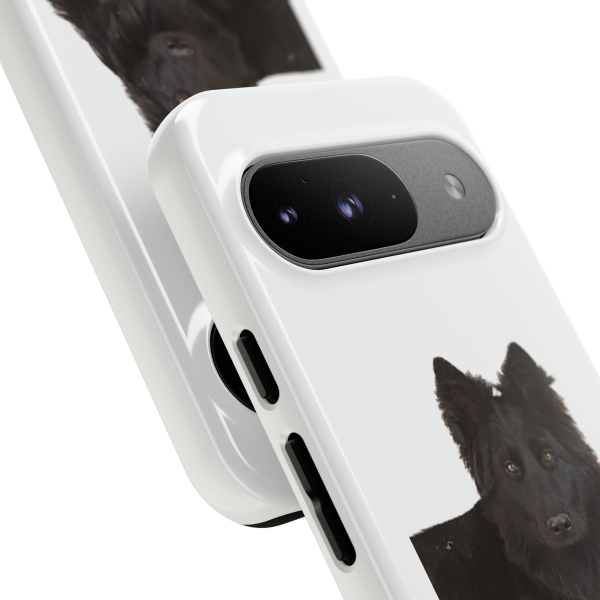 Black German Shepherd Phone Case — Realistic Dog Portrait Protective Case