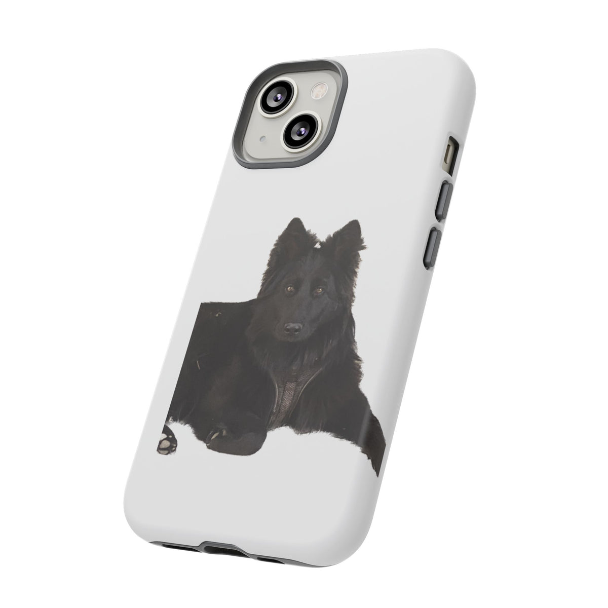 Black German Shepherd Phone Case — Realistic Dog Portrait Protective Case